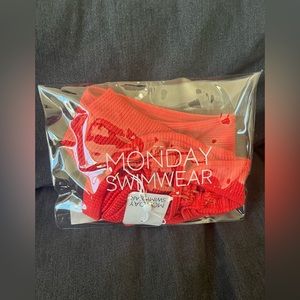 Monday Swimwear Bikini Set in Sangria Crinkle